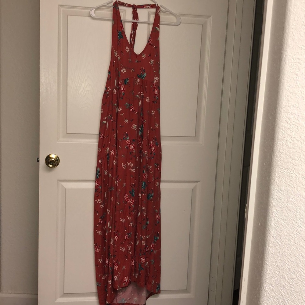 Poof New York Pink Rose Maxi Dress